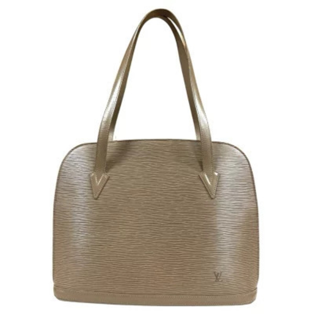 Louis Vuitton Lussac Epi Shoulder Bag Leather Gray